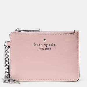 Kate Spade Key Ring Card Holder In Tutu Pink
